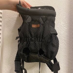 Pet backpack carrier for small dog